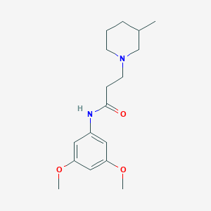 molecular formula C17H26N2O3 B248285 N-(3,5-dimethoxyphenyl)-3-(3-methylpiperidin-1-yl)propanamide 