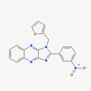 molecular formula C20H13N5O3 B2482856 1-(furan-2-ylmethyl)-2-(3-nitrophenyl)-1H-imidazo[4,5-b]quinoxaline CAS No. 716340-76-0
