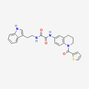 N1-(2-(1H-indol-3-yl)ethyl)-N2-(1-(thiophene-2-carbonyl)-1,2,3,4-tetrahydroquinolin-6-yl)oxalamide