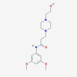 N-(3,5-Dimethoxy-phenyl)-3-[4-(2-hydroxy-ethyl)-piperazin-1-yl]-propionamide