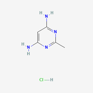 molecular formula C5H9ClN4 B2482860 2-Methylpyrimidine-4,6-diamine;hydrochloride CAS No. 2243515-24-2