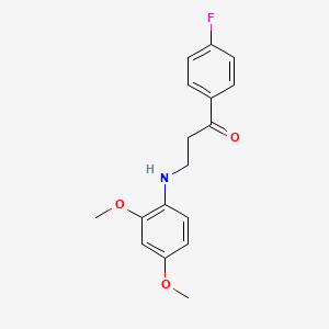 molecular formula C17H18FNO3 B2482865 3-(2,4-二甲氧基苯胺基)-1-(4-氟苯基)-1-丙酮 CAS No. 477319-00-9
