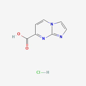 molecular formula C7H6ClN3O2 B2482871 咪唑并[1,2-a]嘧啶-7-羧酸；盐酸盐 CAS No. 2287298-19-3