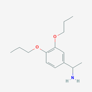 molecular formula C14H23NO2 B2482880 1-(3,4-Dipropoxyphenyl)ethanamine CAS No. 105321-51-5
