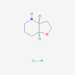 molecular formula C7H14ClNO B2482882 (3As,7aS)-2,3,3a,4,5,6,7,7a-八氢呋喃[3,2-b]吡啶；盐酸盐 CAS No. 1909293-81-7