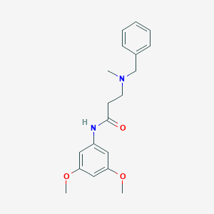 molecular formula C19H24N2O3 B248289 3-[benzyl(methyl)amino]-N-(3,5-dimethoxyphenyl)propanamide 