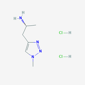 molecular formula C6H14Cl2N4 B2482890 (2R)-1-(1-Methyl-1H-1,2,3-triazol-4-yl)propan-2-amine dihydrochloride CAS No. 2095396-89-5