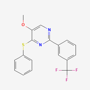 Methyl 4-(phenylsulfanyl)-2-[3-(trifluoromethyl)phenyl]-5-pyrimidinyl ether