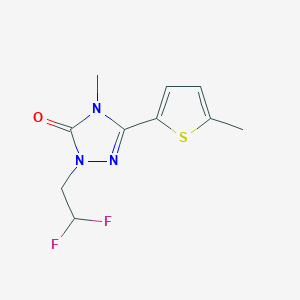 molecular formula C10H11F2N3OS B2482903 1-(2,2-difluoroethyl)-4-methyl-3-(5-methylthiophen-2-yl)-4,5-dihydro-1H-1,2,4-triazol-5-one CAS No. 2199417-30-4