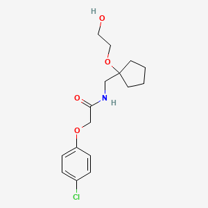 molecular formula C16H22ClNO4 B2482906 2-(4-chlorophenoxy)-N-((1-(2-hydroxyethoxy)cyclopentyl)methyl)acetamide CAS No. 2176069-45-5