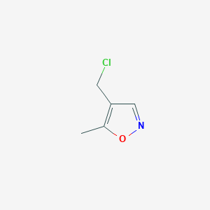molecular formula C5H6ClNO B2482910 4-(Chloromethyl)-5-methylisoxazole CAS No. 104988-43-4