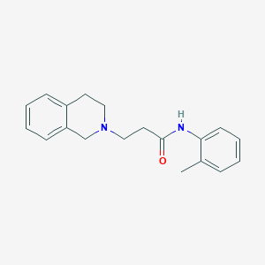 molecular formula C19H22N2O B248292 3-(3,4-Dihydroisoquinolin-2(1H)-yl)-N-o-tolylpropanamide 
