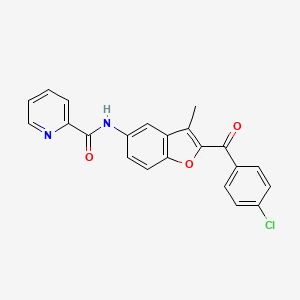 N-[2-(4-chlorobenzoyl)-3-methyl-1-benzofuran-5-yl]pyridine-2-carboxamide