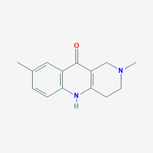 molecular formula C14H16N2O B2482928 2,8-二甲基-1,3,4,5-四氢苯并[b]-1,6-萘啉-10(2H)-酮 CAS No. 1546225-71-1