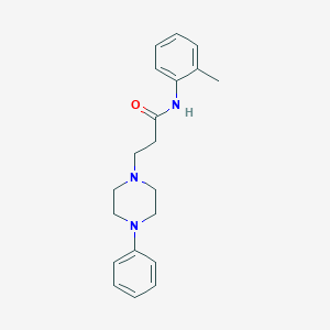 molecular formula C20H25N3O B248293 N-(2-methylphenyl)-3-(4-phenylpiperazin-1-yl)propanamide 