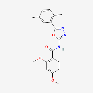 molecular formula C19H19N3O4 B2482937 N-(5-(2,5-二甲基苯基)-1,3,4-噁二唑-2-基)-2,4-二甲氧基苯甲酰胺 CAS No. 891117-71-8