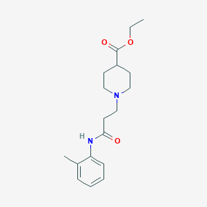 Ethyl 1-[3-oxo-3-(2-toluidino)propyl]-4-piperidinecarboxylate