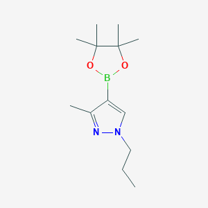 molecular formula C13H23BN2O2 B2482950 3-Methyl-1-propyl-4-(4,4,5,5-tetramethyl-1,3,2-dioxaborolan-2-yl)pyrazole CAS No. 2223045-21-2