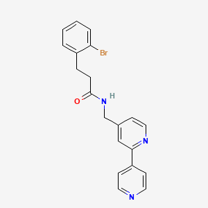 molecular formula C20H18BrN3O B2482951 N-([2,4'-bipyridin]-4-ylmethyl)-3-(2-bromophenyl)propanamide CAS No. 2034433-35-5