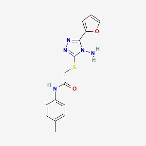 2-((4-amino-5-(furan-2-yl)-4H-1,2,4-triazol-3-yl)thio)-N-(p-tolyl)acetamide