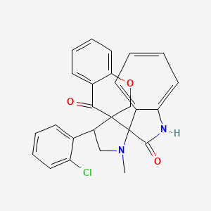 chroman-4'-one-3'-spiro-3-N-methyl-4-(2-chlorophenyl)-pyrrolidine-2-spiro-3