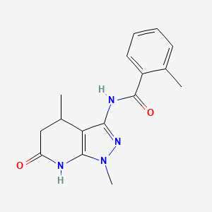 N-(1,4-dimethyl-6-oxo-4,5,6,7-tetrahydro-1H-pyrazolo[3,4-b]pyridin-3-yl)-2-methylbenzamide