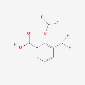 molecular formula C9H6F4O3 B2482969 2-(Difluoromethoxy)-3-(difluoromethyl)benzoic acid CAS No. 2248417-62-9