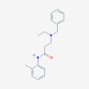 molecular formula C19H24N2O B248297 3-[benzyl(ethyl)amino]-N-(2-methylphenyl)propanamide 
