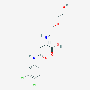molecular formula C14H18Cl2N2O5 B2482970 4-(3,4-Dichloroanilino)-2-[2-(2-hydroxyethoxy)ethylamino]-4-oxobutanoic acid CAS No. 1030613-81-0