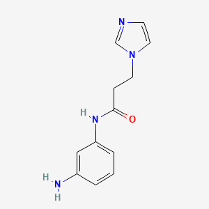 molecular formula C12H14N4O B2482975 N-(3-氨基苯基)-3-(1H-咪唑-1-基)丙酰胺 CAS No. 953739-80-5