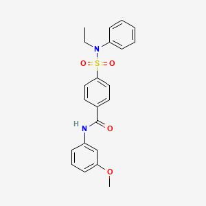 molecular formula C22H22N2O4S B2482978 4-[ethyl(phenyl)sulfamoyl]-N-(3-methoxyphenyl)benzamide CAS No. 741733-94-8