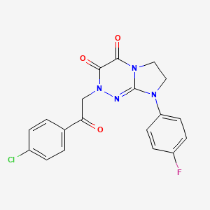 2-(2-(4-chlorophenyl)-2-oxoethyl)-8-(4-fluorophenyl)-7,8-dihydroimidazo[2,1-c][1,2,4]triazine-3,4(2H,6H)-dione