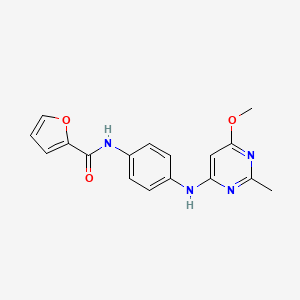 N-(4-((6-methoxy-2-methylpyrimidin-4-yl)amino)phenyl)furan-2-carboxamide
