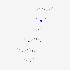 molecular formula C16H24N2O B248299 N-(2-methylphenyl)-3-(3-methylpiperidin-1-yl)propanamide 