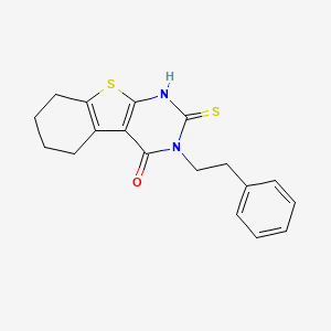 3-(2-phenylethyl)-2-sulfanyl-5,6,7,8-tetrahydro[1]benzothieno[2,3-d]pyrimidin-4(3H)-one