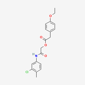 molecular formula C19H20ClNO4 B2482994 [(3-Chloro-4-methylphenyl)carbamoyl]methyl 2-(4-ethoxyphenyl)acetate CAS No. 1327334-39-3