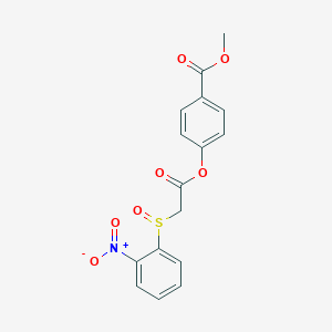Methyl 4-[2-(2-nitrophenyl)sulfinylacetyl]oxybenzoate