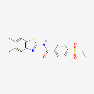 molecular formula C18H18N2O3S2 B2482998 N1-(4-氯-3-(1,1-二氧代-异噻唑啉-2-基)苯基)-N2-(2-羟乙基)草酰胺 CAS No. 886931-98-2