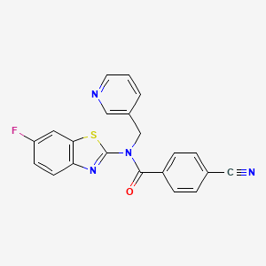4-cyano-N-(6-fluorobenzo[d]thiazol-2-yl)-N-(pyridin-3-ylmethyl)benzamide
