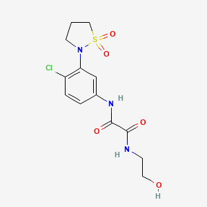 N1-(4-chloro-3-(1,1-dioxidoisothiazolidin-2-yl)phenyl)-N2-(2-hydroxyethyl)oxalamide