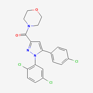 molecular formula C20H16Cl3N3O2 B2483013 [5-(4-chlorophenyl)-1-(2,5-dichlorophenyl)-1H-pyrazol-3-yl](morpholino)methanone CAS No. 477712-08-6