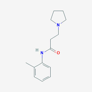 molecular formula C14H20N2O B248302 3-Pyrrolidin-1-yl-N-o-tolyl-propionamide 
