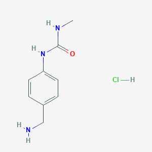 molecular formula C9H14ClN3O B2483023 1-[4-(氨基甲基)苯基]-3-甲基脲盐酸盐 CAS No. 903556-25-2