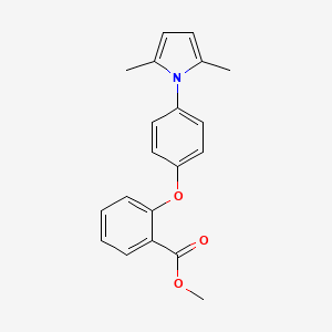 molecular formula C20H19NO3 B2483027 methyl 2-[4-(2,5-dimethyl-1H-pyrrol-1-yl)phenoxy]benzenecarboxylate CAS No. 865660-54-4