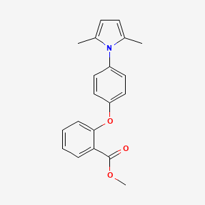 molecular formula C20H19NO3 B2483027 2-[4-(2,5-dimetil-1H-pirrol-1-il)fenoxi]benzoato de metilo CAS No. 865660-54-4