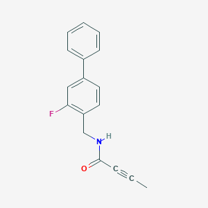 molecular formula C17H14FNO B2483031 N-[(2-Fluoro-4-phenylphenyl)methyl]but-2-ynamide CAS No. 2411310-56-8