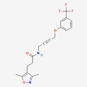 3-(3,5-dimethylisoxazol-4-yl)-N-(4-(3-(trifluoromethyl)phenoxy)but-2-yn-1-yl)propanamide