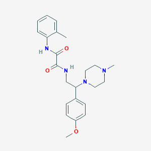 molecular formula C23H30N4O3 B2483042 N1-(2-(4-methoxyphenyl)-2-(4-methylpiperazin-1-yl)ethyl)-N2-(o-tolyl)oxalamide CAS No. 898451-48-4