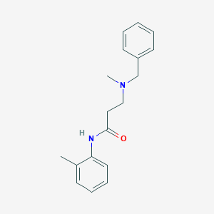 molecular formula C18H22N2O B248305 3-[benzyl(methyl)amino]-N-(2-methylphenyl)propanamide 