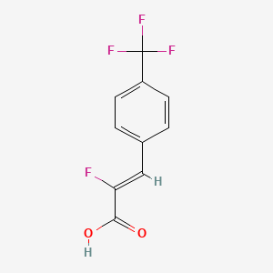 molecular formula C10H6F4O2 B2483052 (2Z)-2-Fluoro-3-[4-(trifluoromethyl)phenyl]prop-2-enoic acid CAS No. 209845-76-1